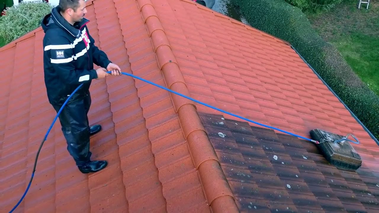 Мойка крыши высоким давлением